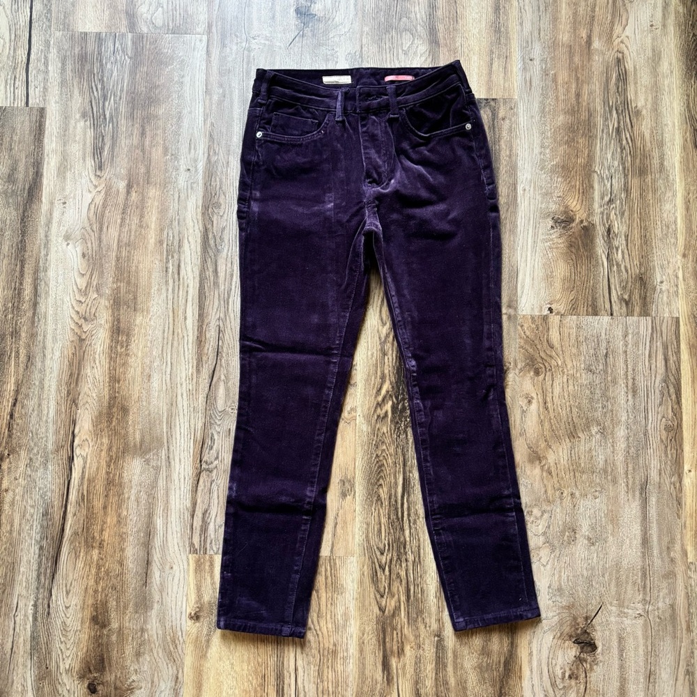 Pilcro Purple Skinny Leg Corduroys
